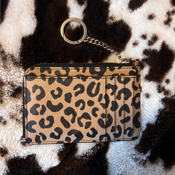 Kate Spade cheetah print keychain card wallet - Picture 2 of 3